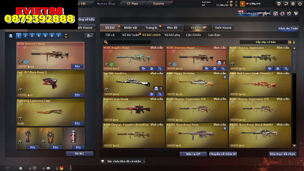 shop acc cf uy tin gia re